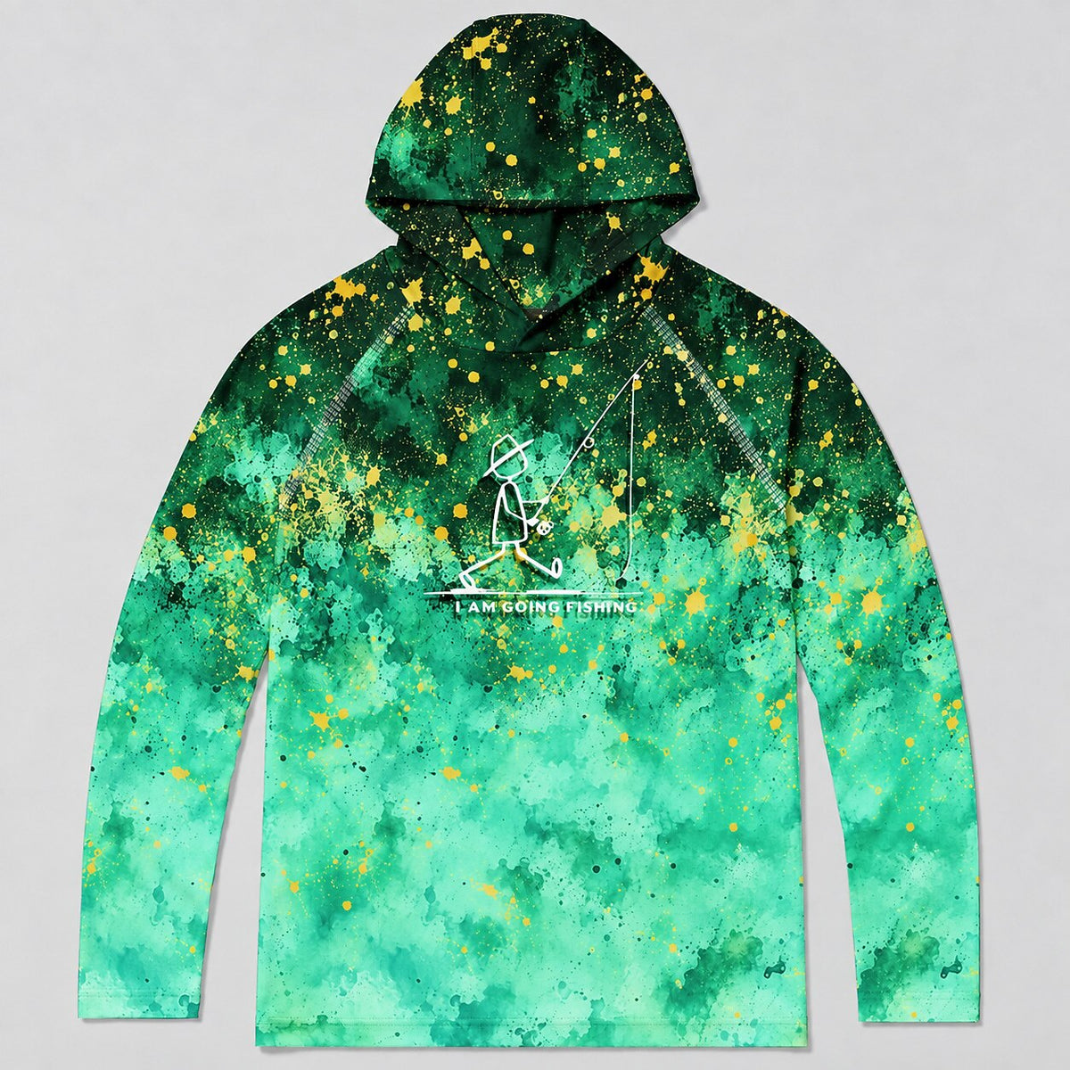 UPF 50+ Abstract Fishing Graphic Sun Hoodie