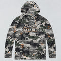 UPF 50+ Born to Hunt Distressed Camo Sun Hoodie