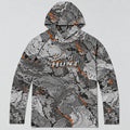 UPF 50+ Born to Hunt Rocky Terrain Camo Sun Hoodie