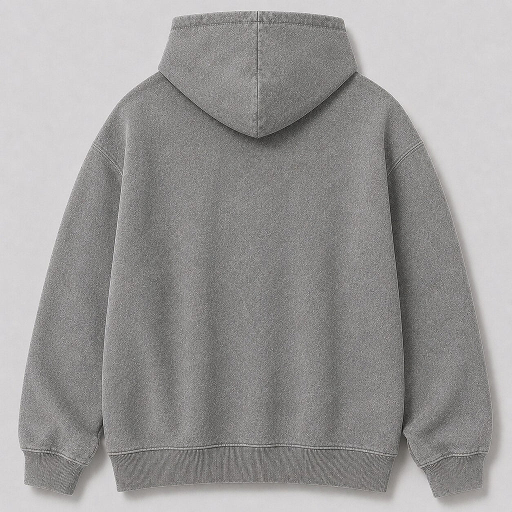Washed Grizzly Bear Salmon River Fishing Hoodie