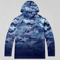 UPF 50+ Camo Fishing Sun Protection Hoodie for Men - front product view