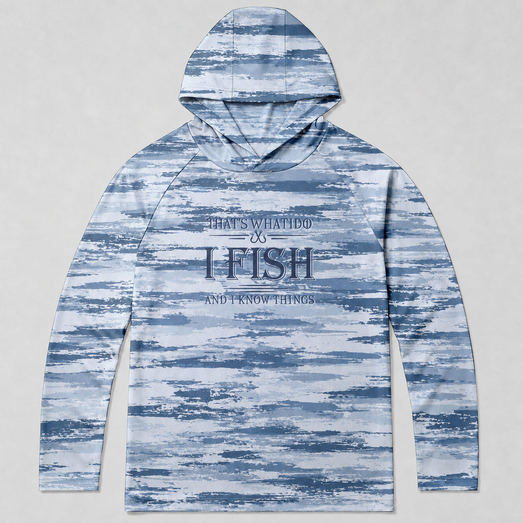 UPF 50+ Coastal Fishing Sun Protection Hoodie for Men - front product view