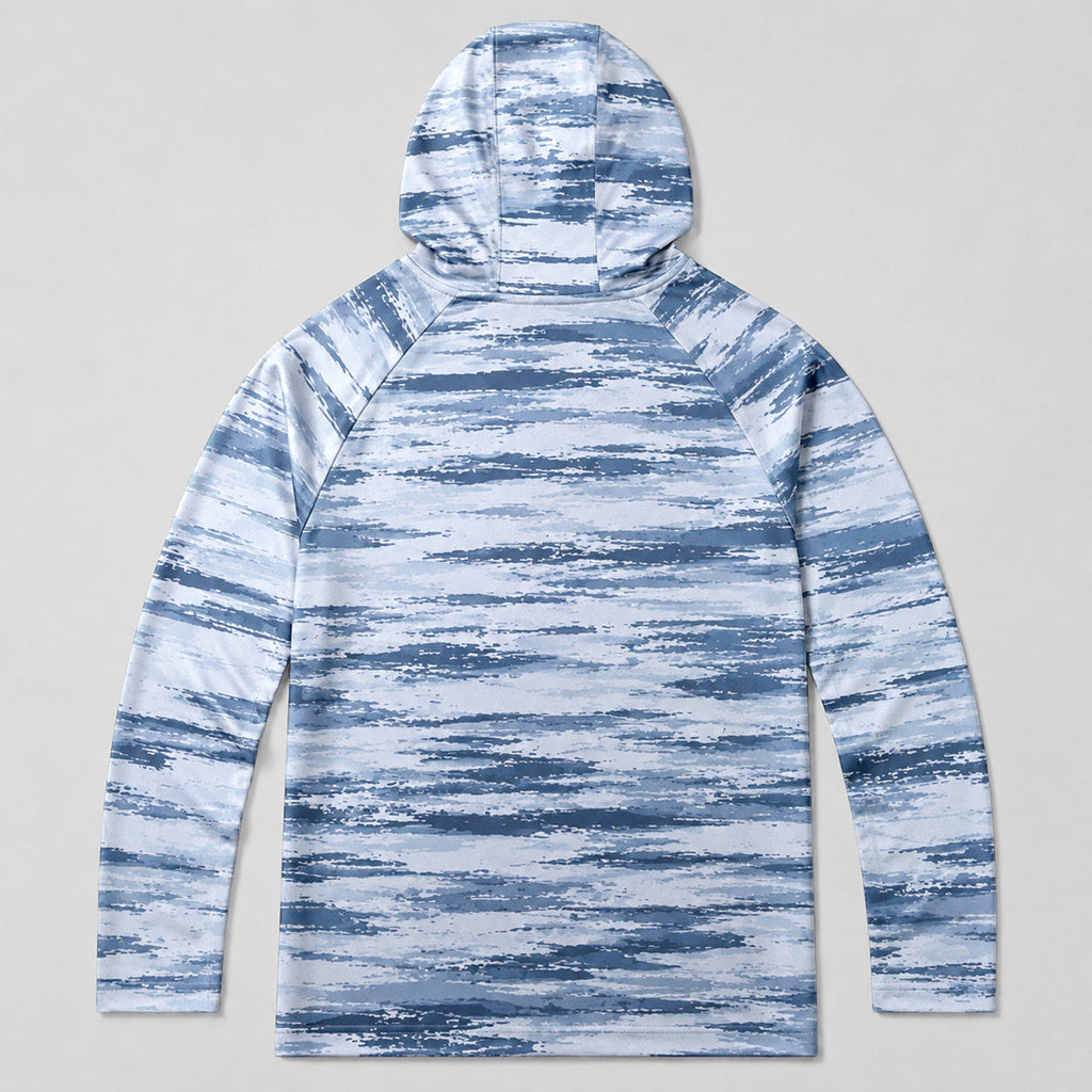 UPF 50+ Coastal Fishing Sun Protection Hoodie for Men - back product view