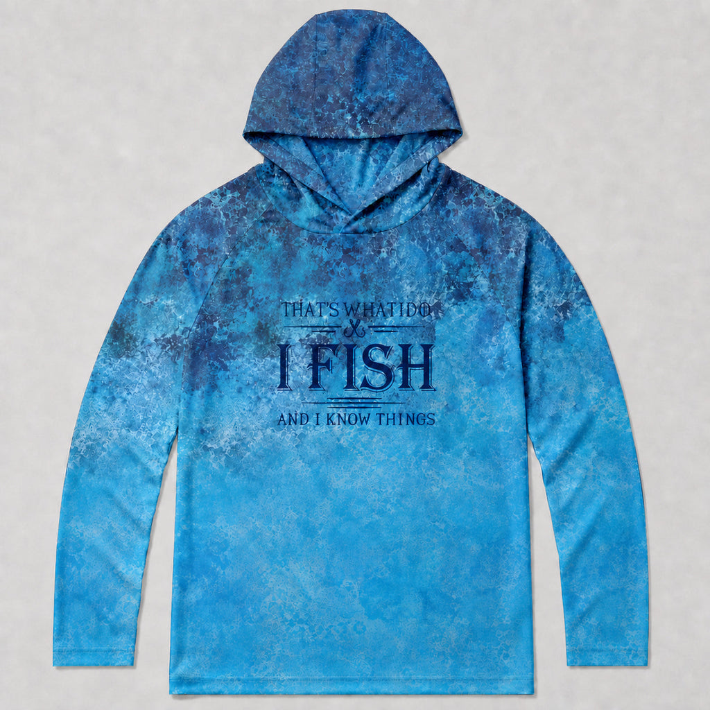 UPF 50+ Offshore Fishing Sun Protection Hoodie for Men - front product view