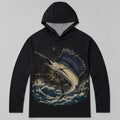 UPF 50+ Sailfish Deep Sea Fishing Sun Protection Hoodie for Men - front product view