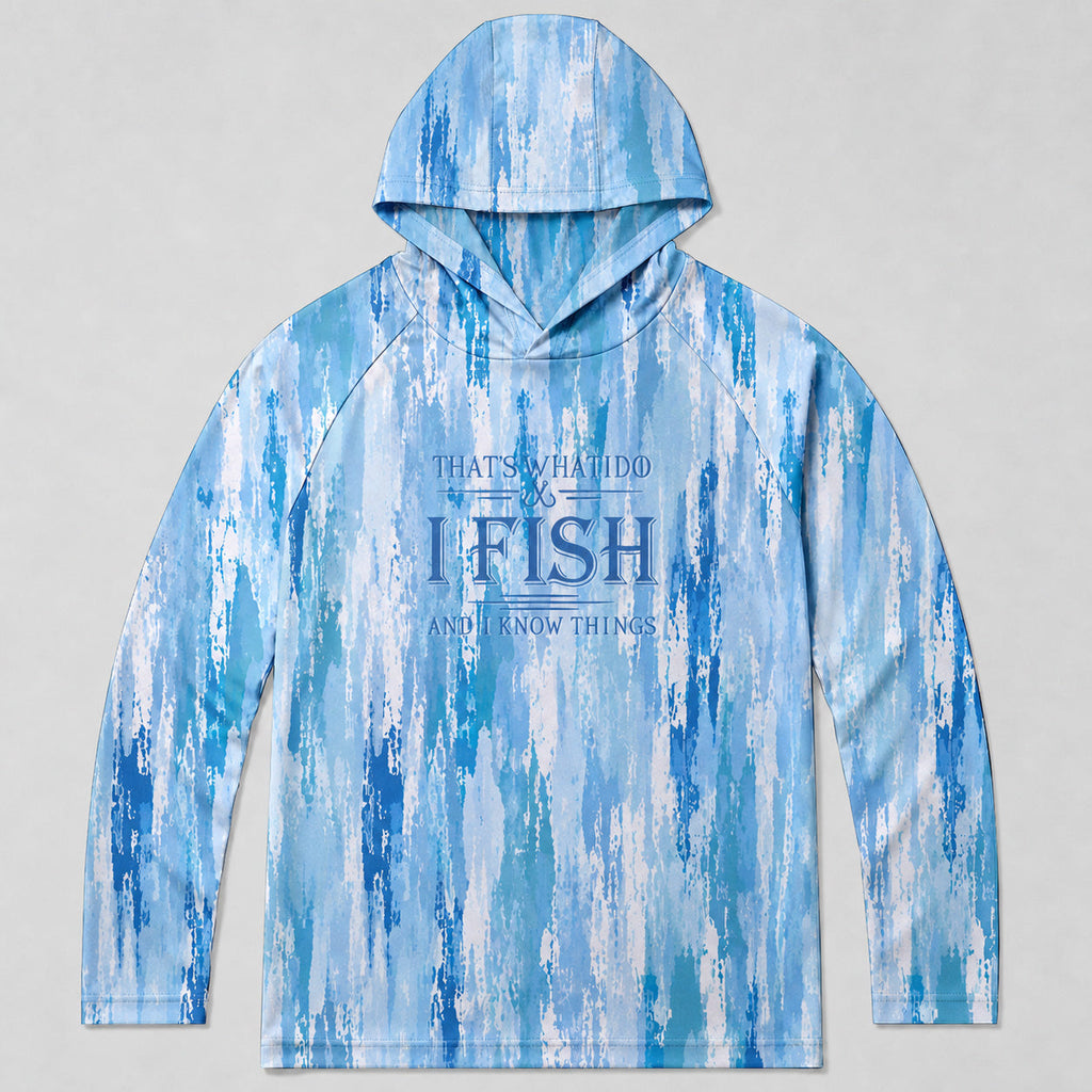 UPF 50+ Saltwater Fishing Sun Protection Hoodie for Men - front product view