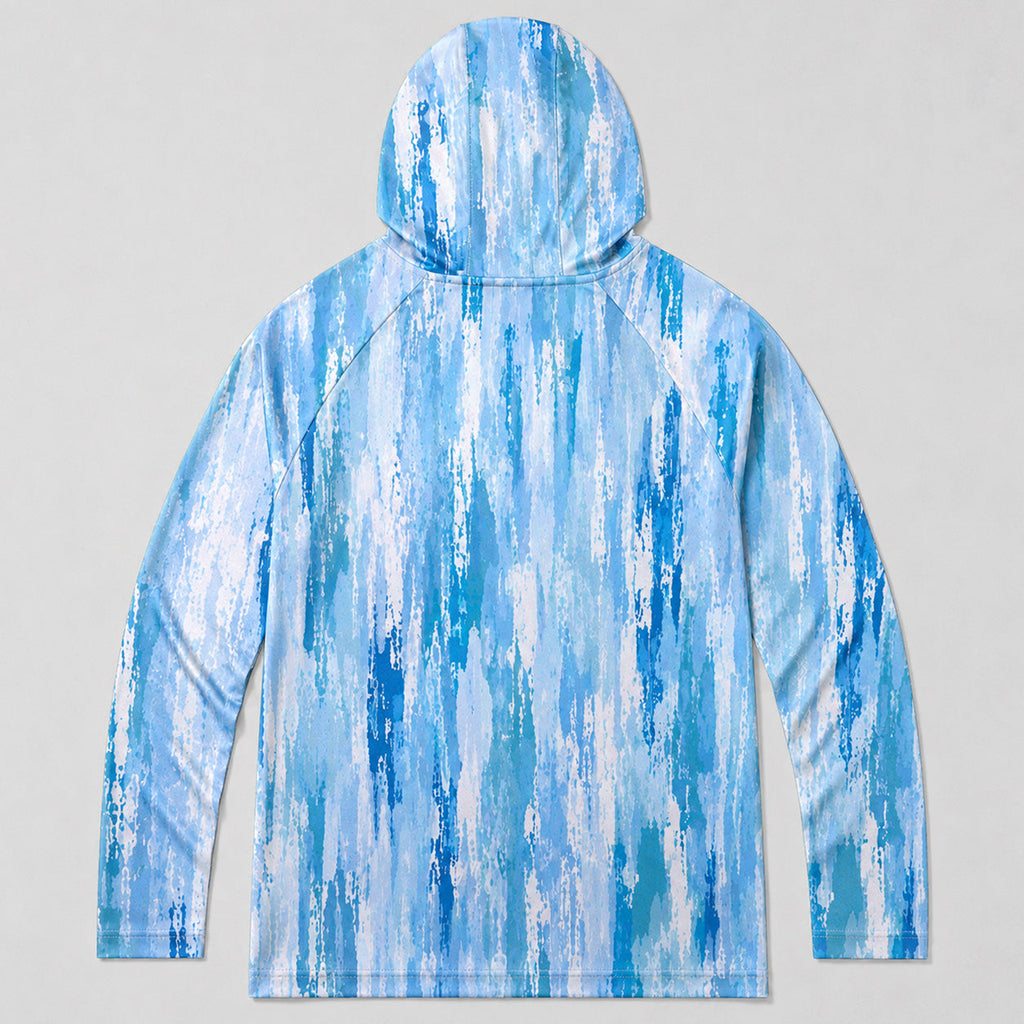 UPF 50+ Saltwater Fishing Sun Protection Hoodie for Men - back product view
