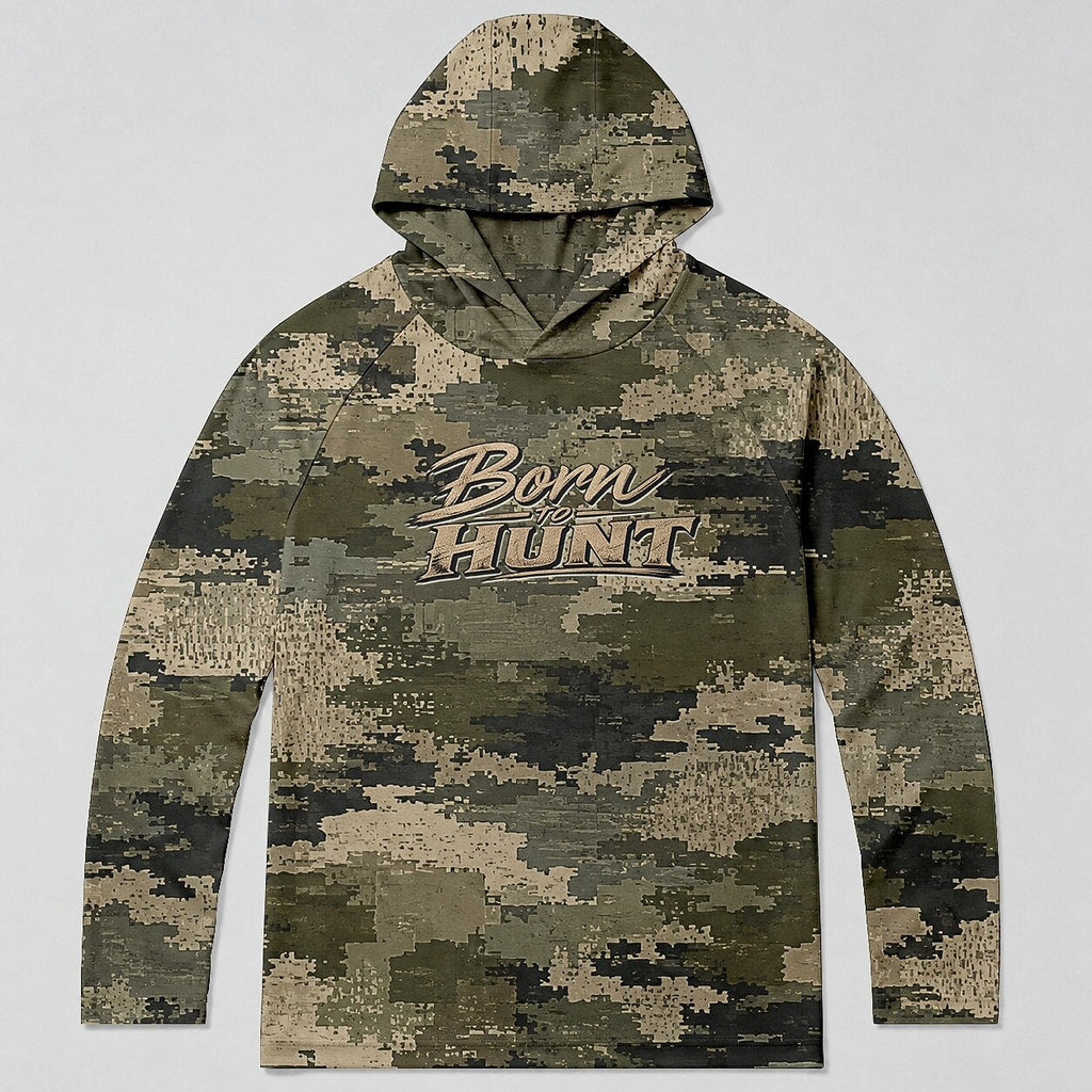 UPF 50+ Digital Camo Jagd-Sonnenschutz-Hoodie für Herren