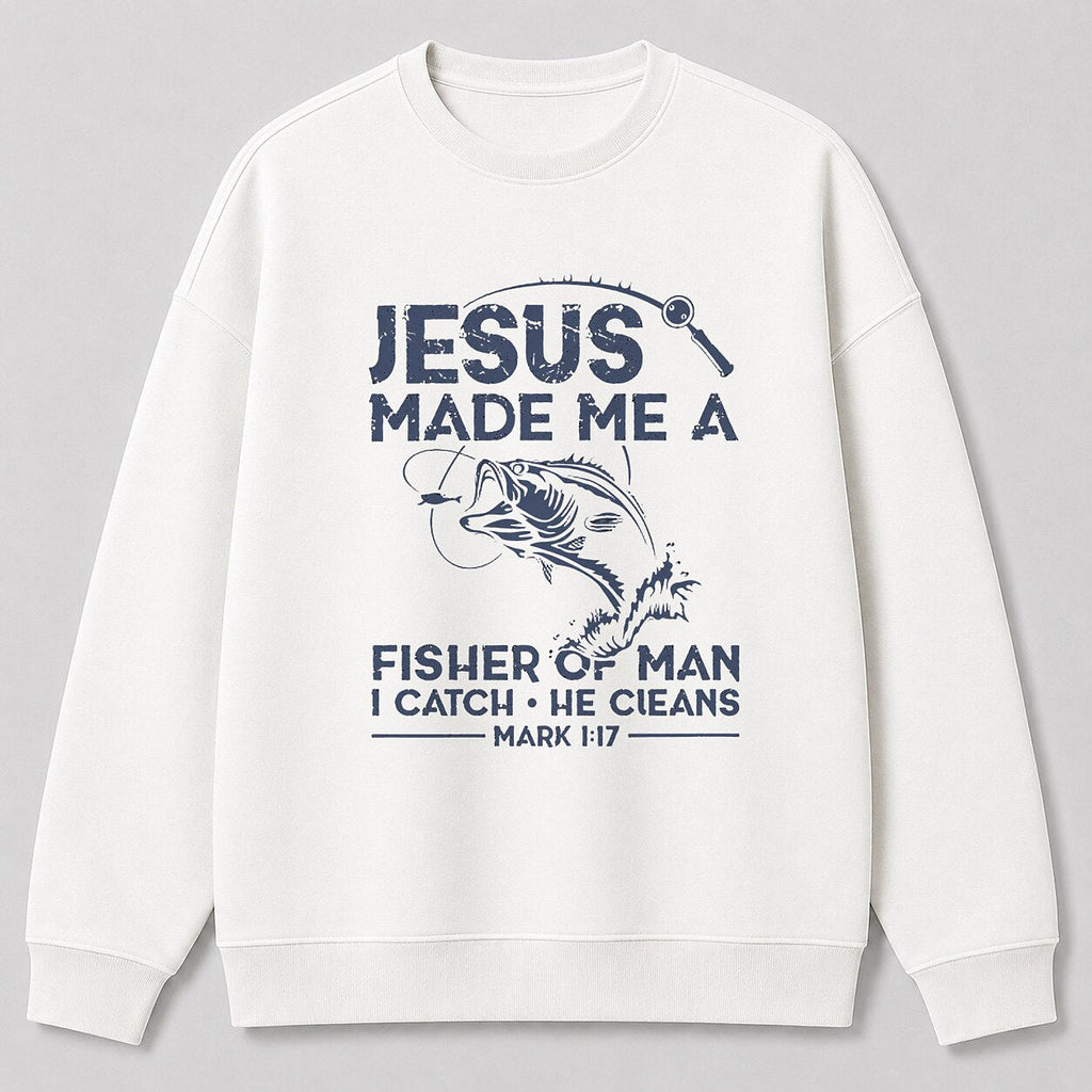 Vintage Bass Lake Life Crewneck Sweatshirt — navy front view with printed graphic