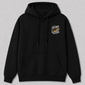 Walleye Freshwater Fishing Graphic Hoodie for Men — black front view with chest graphic