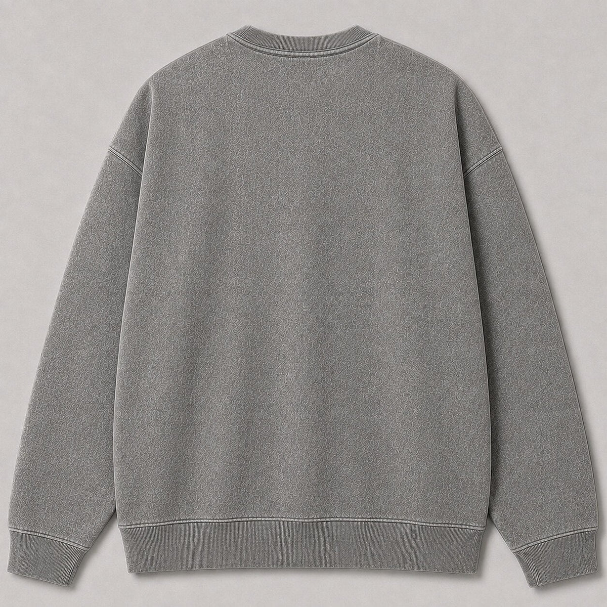 Washed American Flag Fallow Buck Hunting Crewneck Sweatshirt - back product view