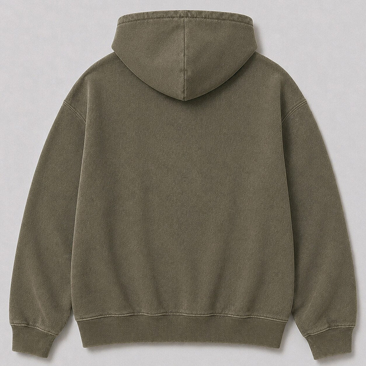 Washed Cigar-Smoking Bluegill Lake Fishing Hoodie for Men - back product view