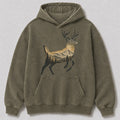 Washed Mountain Whitetail Deer Hunting Hoodie for Men - front product view