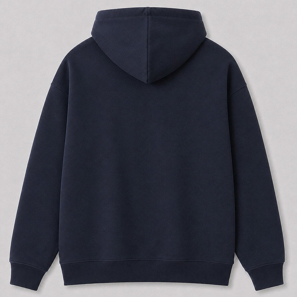 Whitetail Deer Hunting Hoodie for Men — navy back view