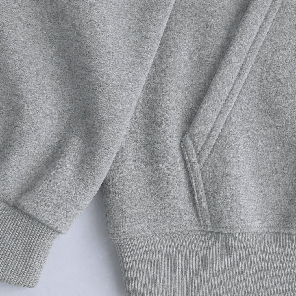 Whitetail Deer Hunting Hoodie - Rugged Woodsman — close-up of fabric, cuff, and pocket stitching