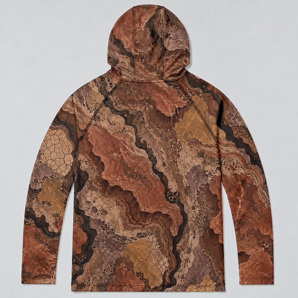 UPF 50+ Stay Wild Red Rock Camo Sun Hoodie