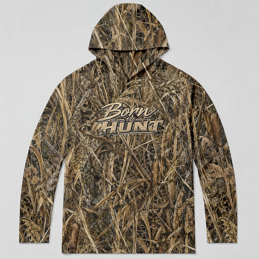 UPF 50+ Marsh Camo Entenjagd-Kapuzenpullover für Herren