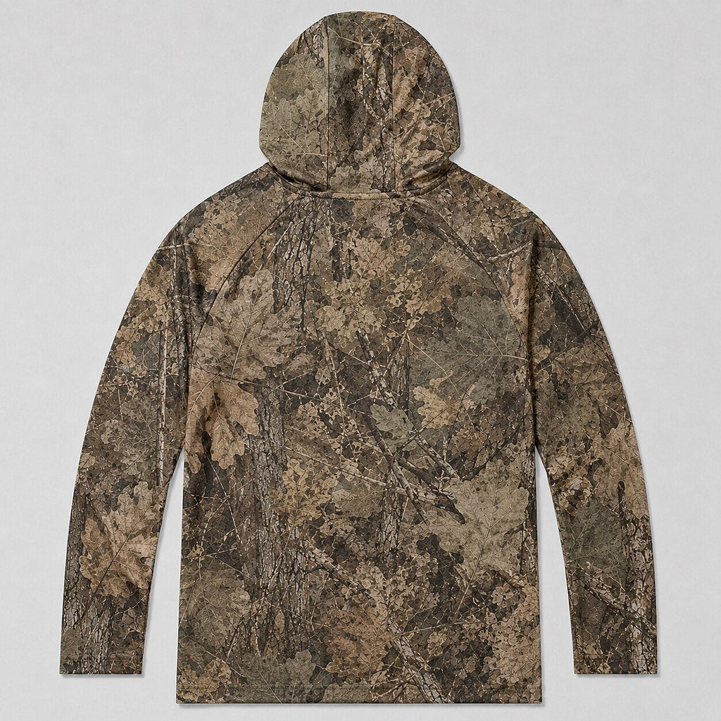 UPF 50+ Oak Leaf Camo Hunting Hoodie for Men