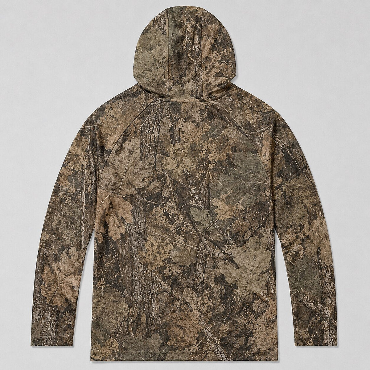 UPF 50+ Oak Leaf Camo Hunting Hoodie for Men