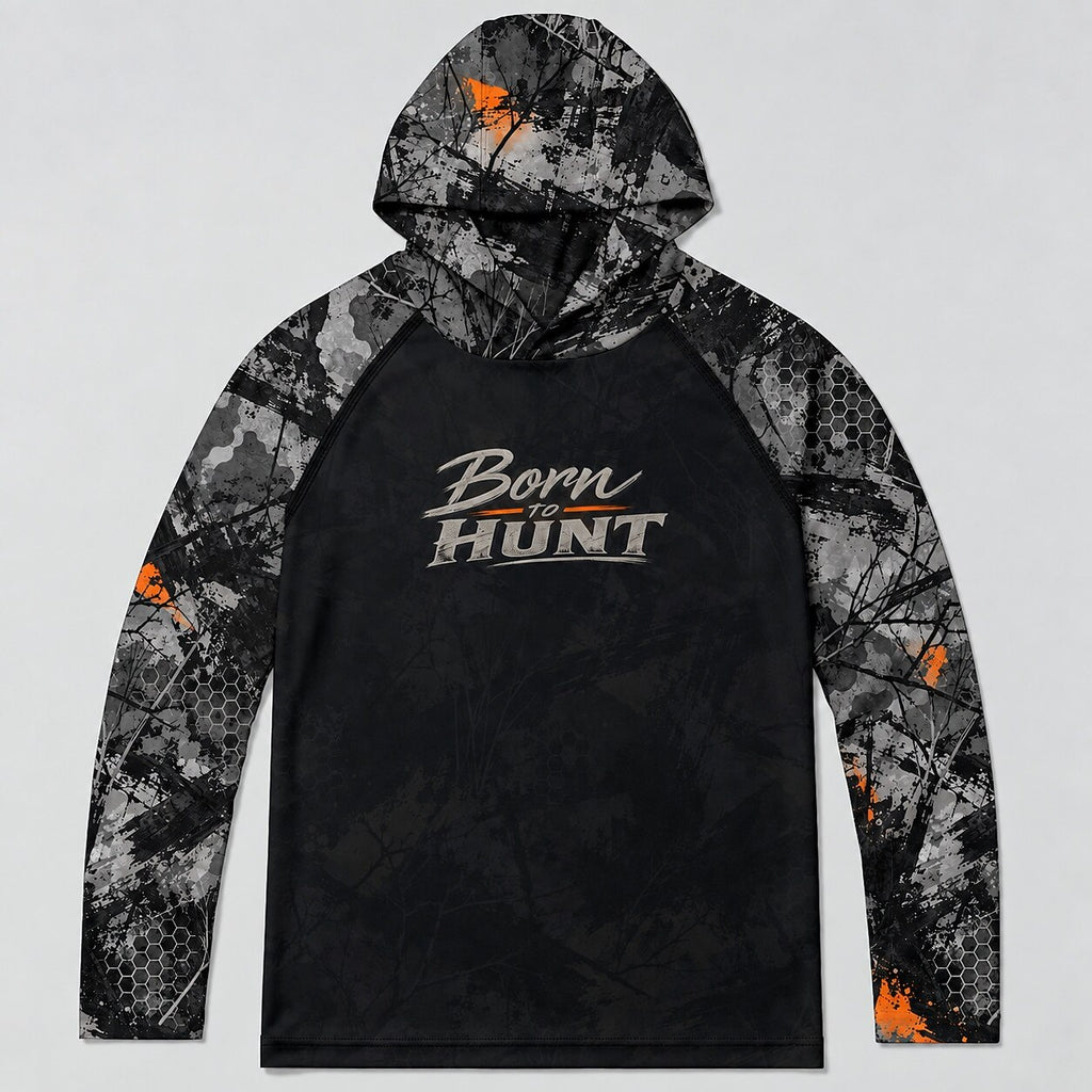 UPF 50+ Born to Hunt Blaze Camo Sun Hoodie