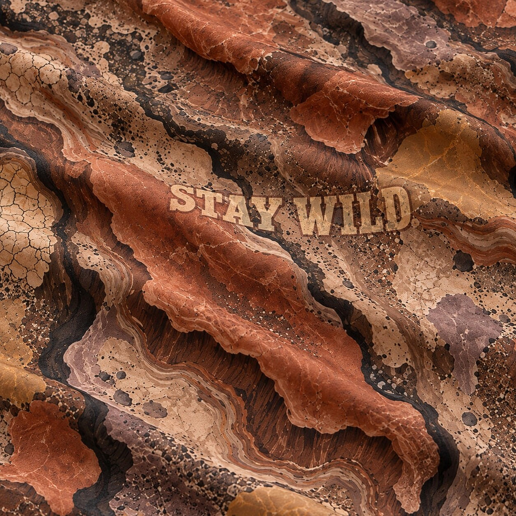 UPF 50+ Stay Wild Red Rock Camo Sun Hoodie